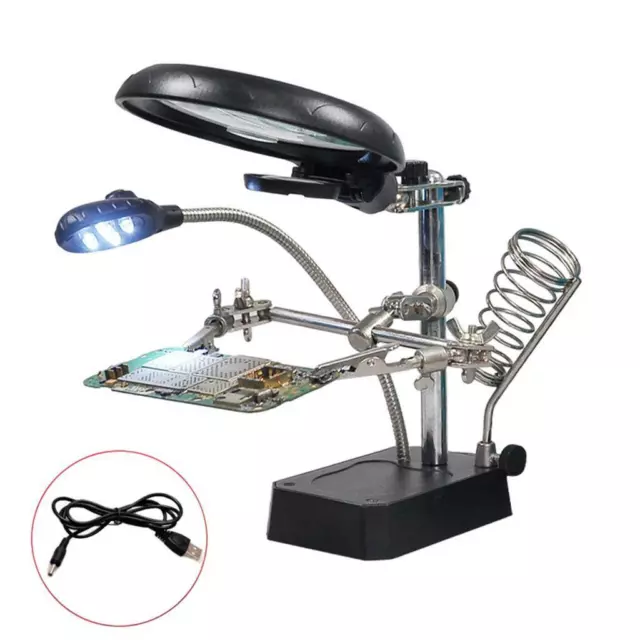 Deluxe Helping Hand with Magnifier and Light Soldering Solder Tool Helping Hands