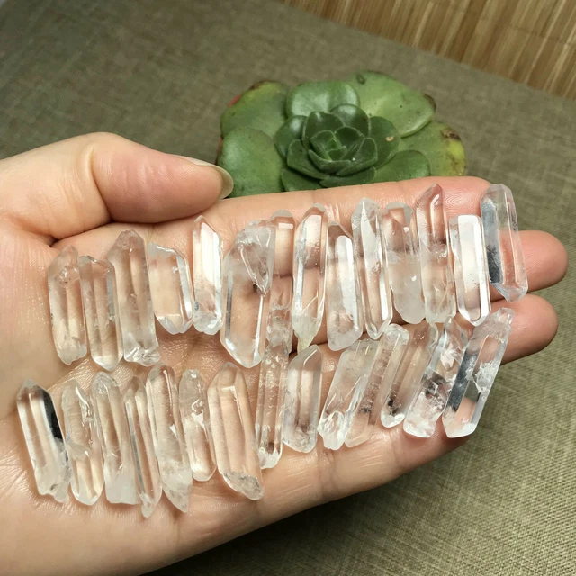 25+pcs A lot of quartz crystal pieces rough original points Wand Specimen A8562