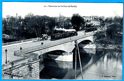 Cpa 92 Neuilly Sur Seine -  Panorama Sur Le Pont De Neuilly