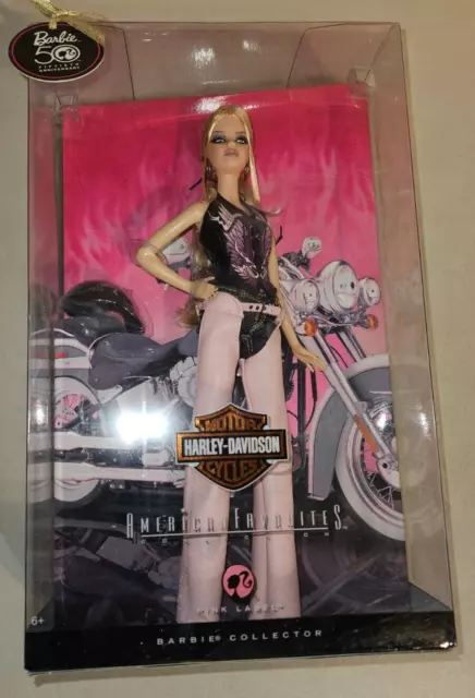 50th Anniversary Pink Label: Harley-Davidson Barbie Doll w/ Tattoo NIB N6590