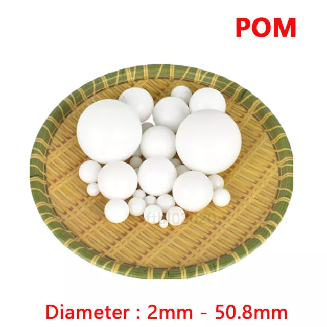 Plastic Balls Solid Round Ball POM Ball Bearing Valves in Polyformaldehyde White