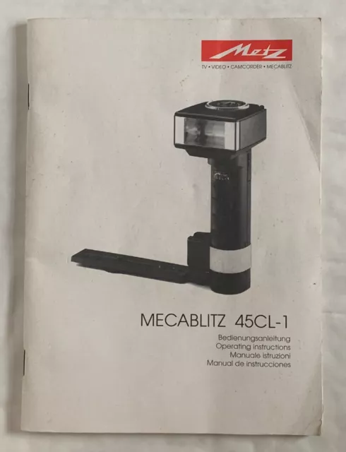 Metz Mecablitz 45CL-1 Flash Unit Instructions