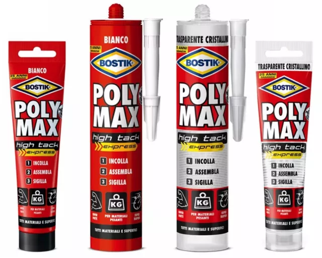 Bostik Polymax Poly Max High Tack Express Colla montaggio universale da 125/425g