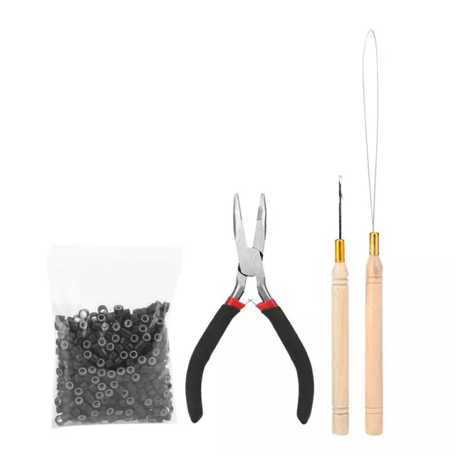 Swetup Microrings Extensions Haarverlaengerung, 4 in 1 Set Microrings Mit Extens