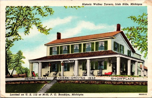 IRISH HILLS MI- Michigan Historic Walker Tavern Scenic c1960 Vintage ...