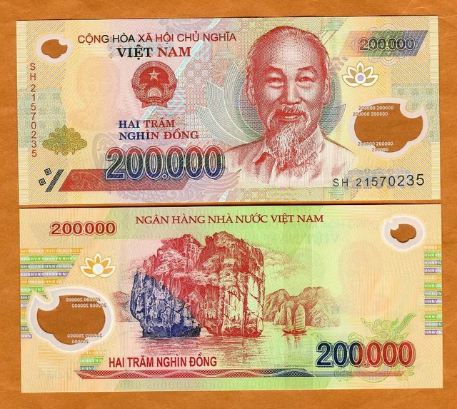 Vietnam, 200000 (200,000) dong, 2021 P-123, POLYMER, UNC