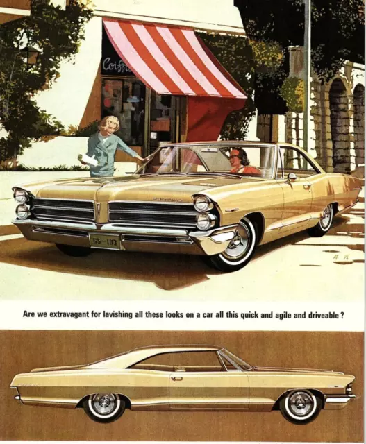 1965 Pontiac Wide-Track V8 Coupe Vintage Advertisement Z1229