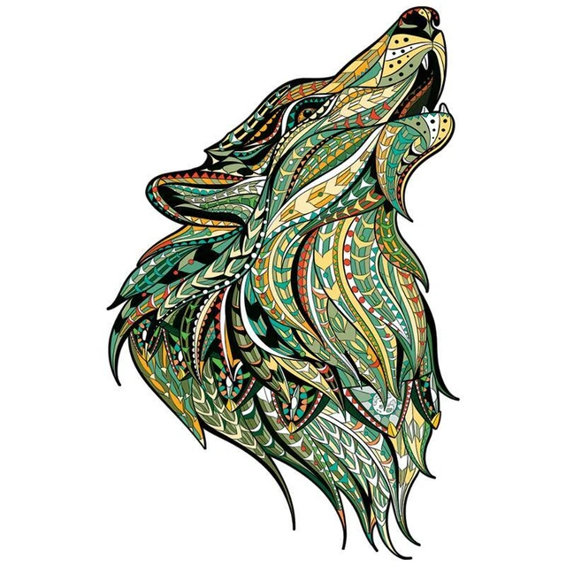 Wolf Animal Shape Jigsaw Puzzles Adults Kids Christmas Gifts Educational Games