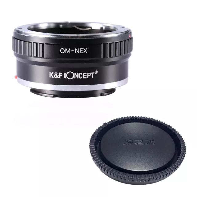 K&F adapter with lens cap for Olympus OM mount lens to Sony E NEX a5000 A73 A7R4