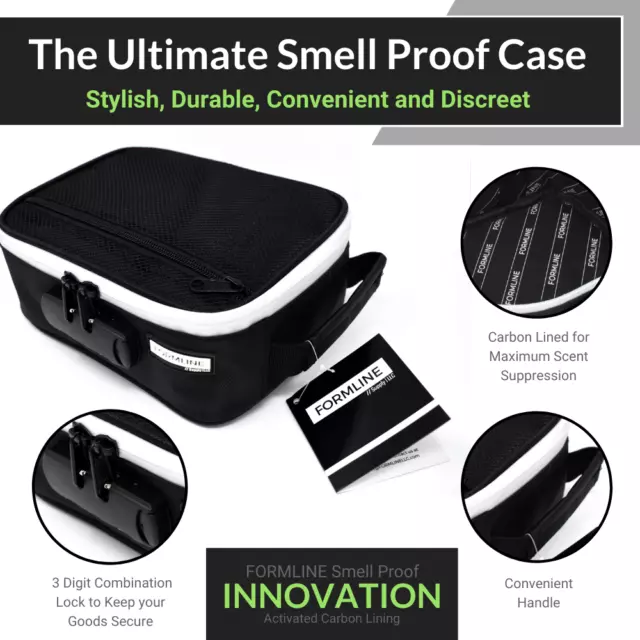 Smell Proof Case / Bag with Combination Lock (8 x 6 x 3 Inches) 3