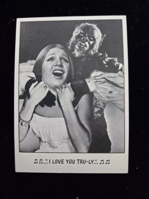 1973 Creature Feature Youll Die Laughing Topps Card Wolfman 67