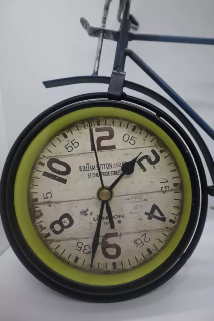 Vintage Bicycle Bike Metal Mantel Piece Clock - Adds a Touch of Nostalgia to You 3