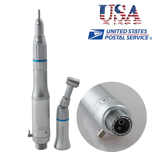 Denshine Dental Slow Low Speed Handpiece Kit 2Hole Straight Contra Angle Motor a