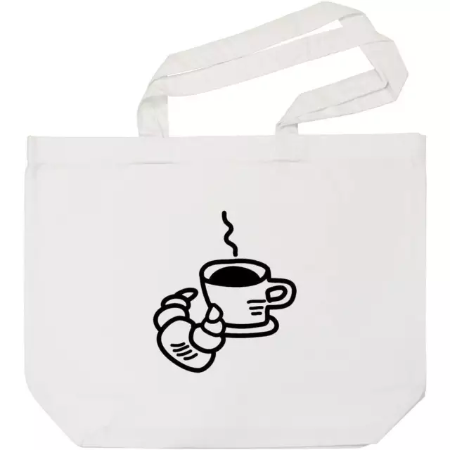 'Café y un Croissant' Bolso de Compras Blanco (BG00009084)