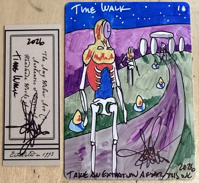 MTG ARTIST TIME Walk Sketch Drawing Blank Card Amy Weber $102.36