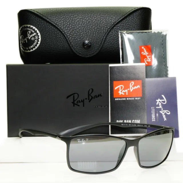 Ray-Ban Sunglasses Polarized Black Silver RB 4179 Liteforce 601-S/82 [B] 38868