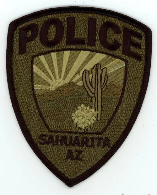 Arizona Az Sahuarita Police Subdued Swat Style Nice Shoulder Patch Sheriff