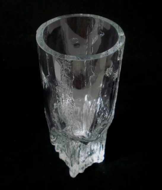 70s Iittala „Minerva“ Glas Vase Tapio Wirkkala glass H 20cm verres annees 70 2
