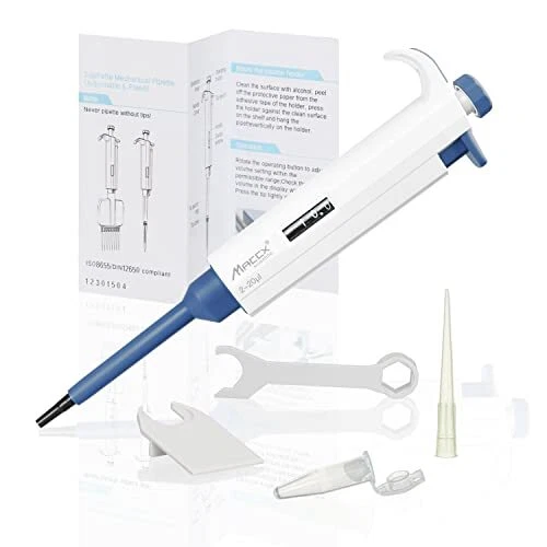 Maccx 2-20µl MicroPipette Single-Channel Pipettor High Accurate Calibrated Pi...
