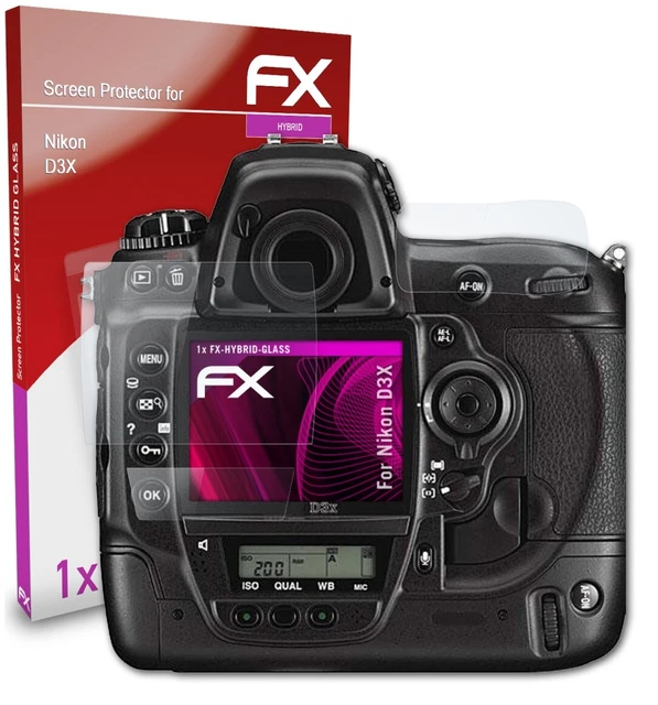 atFoliX Glass Protective Film for Nikon D3X Glass Protector 9H Hybrid-Glass