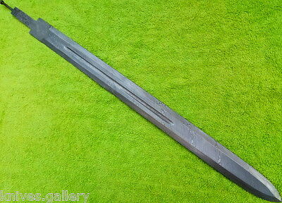Custom Damascus Steel Hunting Knife / Viking Sword Blank Blade / Dagger / 30"L