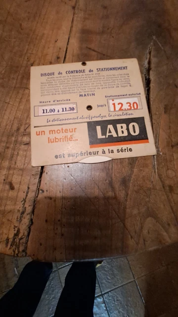 ANCIEN DISQUE DE Stationnement LABO EUR 9,00 - PicClick FR
