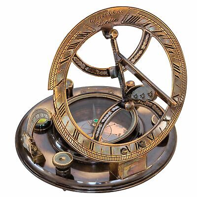 Bussola marittimo compasso ottone nave navigazione stile antico replica 10cm 