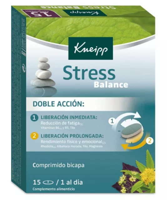 Stress Balance Doble Acción Kneipp 15 comprimidos, disminuye la fatiga salud