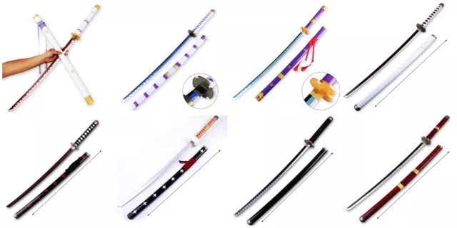 One Piece Zoro Roronoa Luffy Trafalgar Law Sword Katana Anime Cosplay with Stand