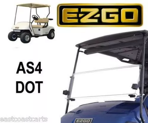 EZGO TXT / VALOR 2014-Newer Fold Down Street Legal AS4 DOT Windshield
