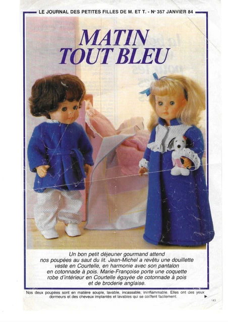 Page De Magazine Modes Et Travaux Mars 1960 - Patrons De Poupées, Occasion Vintage