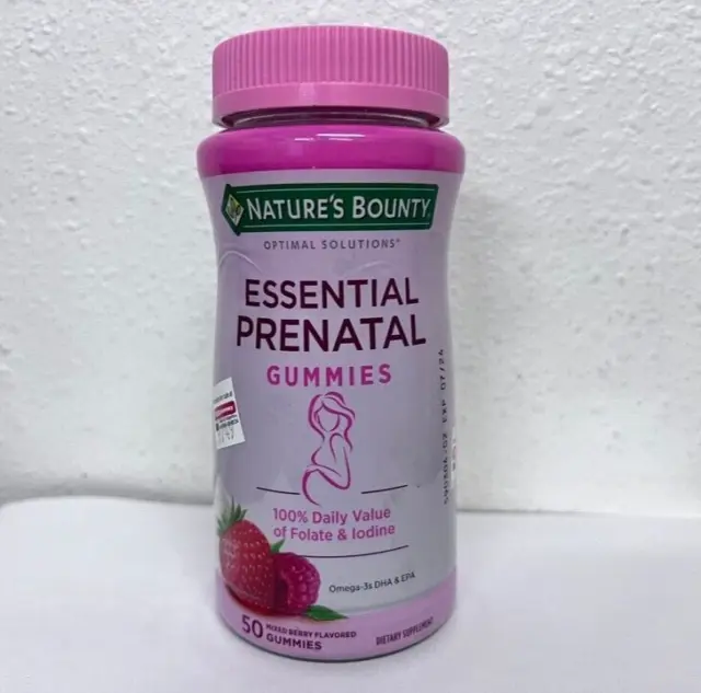Nature's Bounty Women's Essential Prenatal Mixed Berry Gummies, 50 Ct. Exp. 7/24