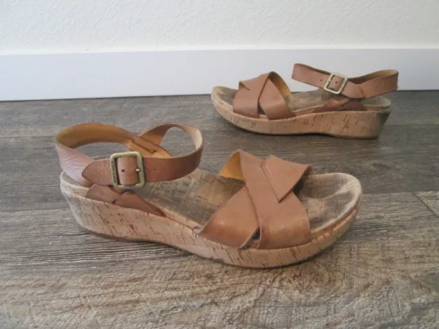 Korkease Womens Myrna 2.0 ankle strap wedge sandals sz. 8