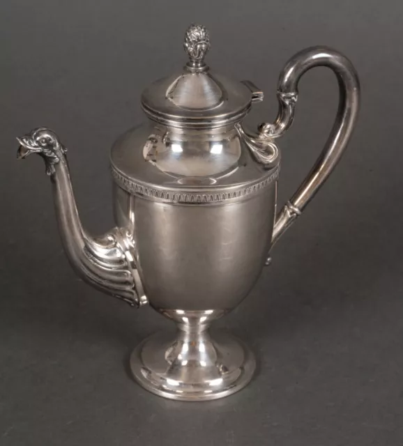 Service à café et thé en métal argenté Eberle style Empire 5 pièces 1900 H5384 3