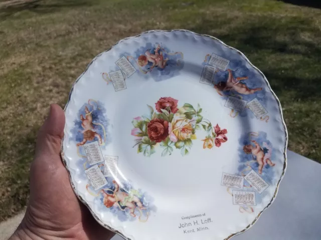 1912 Kent Minnesota John Loff Carnation McNicol Advertising Plate Mercantile?