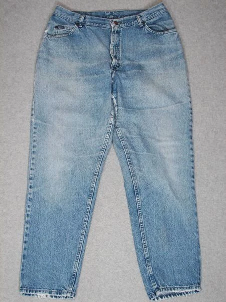 JI27457 VINTAGE 1980s **LEE** TAPERED LEG WOMENS JEANS 34x30 MEDIUM