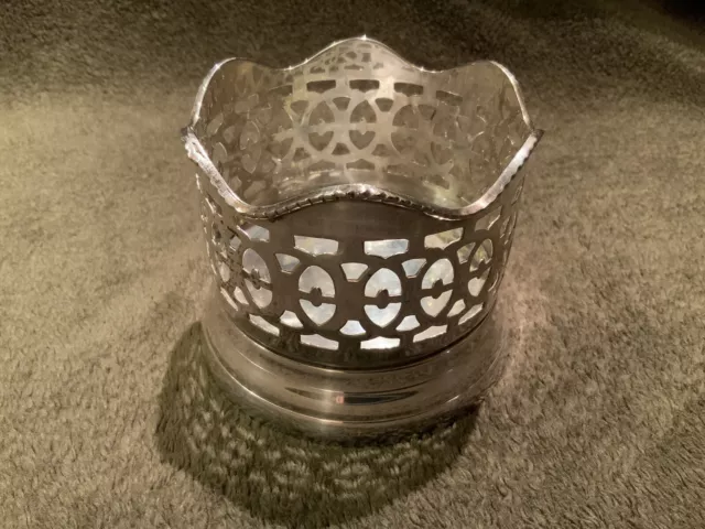 Elegant Silver Plate Wine Coaster