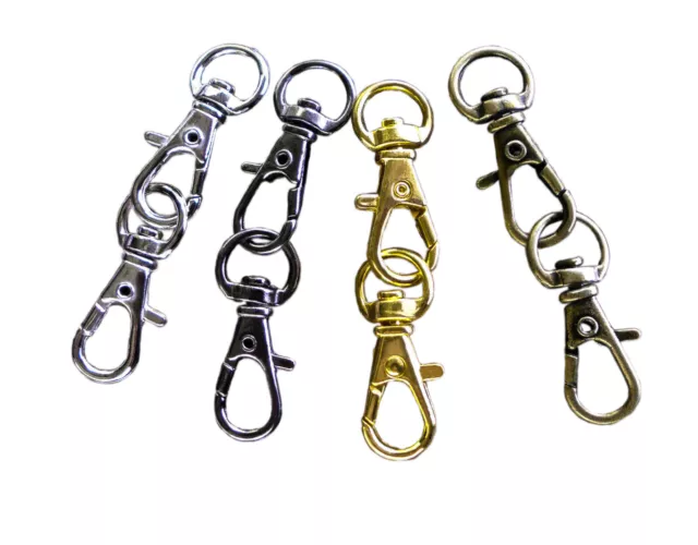 Trigger Snap 360 Swivel Hooks 9.5mm Dee 7mm base 4 colours Qty 10