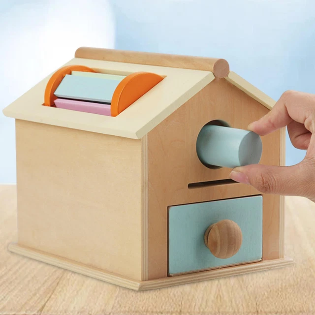 Jouets En Bois Pour Bébés, Boîte De Permanence D'objets Pour Filles Et