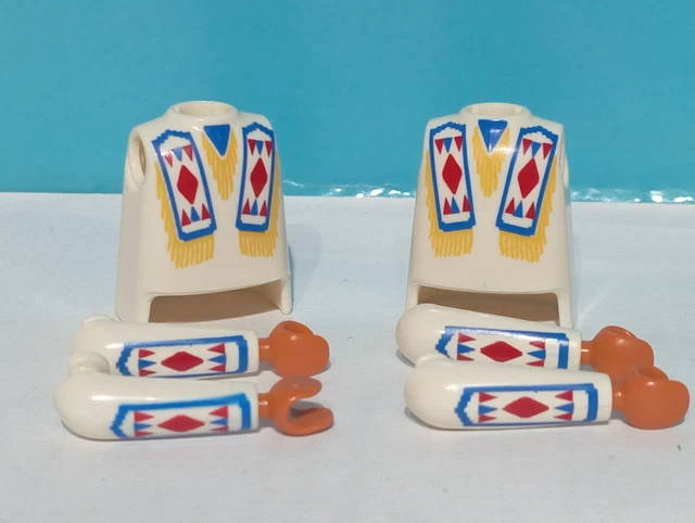 Pièces Playmobil Corps Et Bras Indiens - Occasion - Thème Western - Pour Compléter Votre Collection