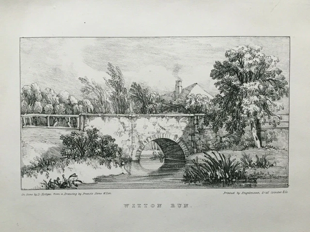 1831 Antique Print; Witton Run Bridge near Norwich, Norfolk after Francis Stone