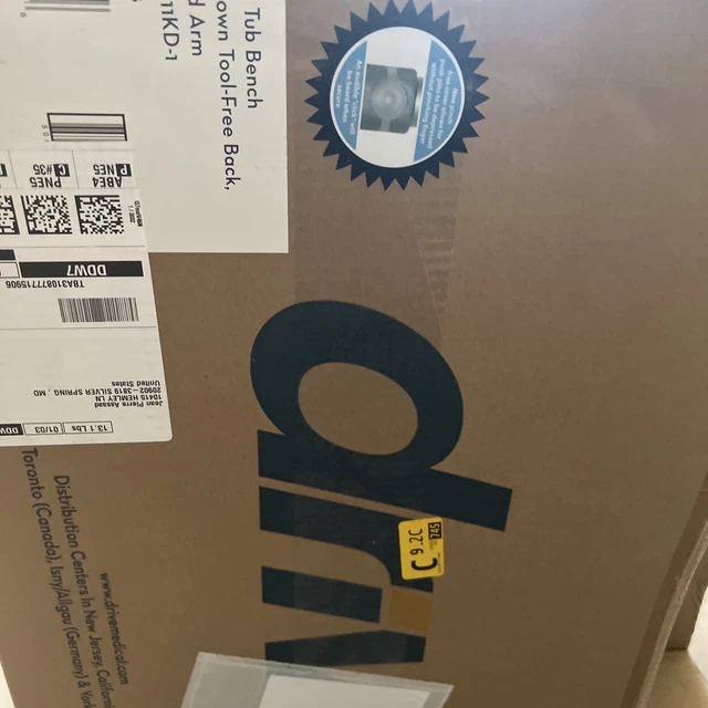 NEW DRIVE TRANSFER Tub Bench Knock Down Tool Free Back , Legs and Arm