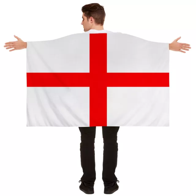 England Body Flag Wearable Cape Euros 2021 Football Fancy Dress St George