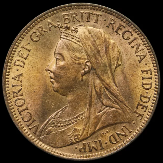 1897 Queen Victoria Veiled Head Halfpenny