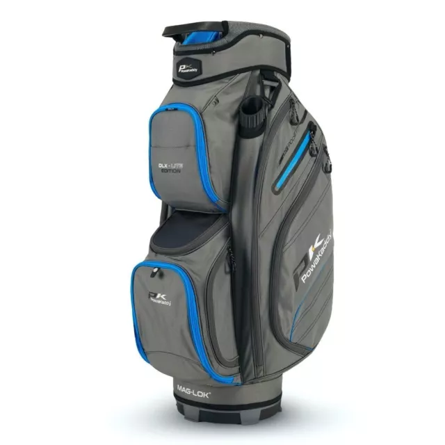 Powakaddy DLX Lite Golf Cart Tasche 2024 - Pistole Metall blau Verkleidung
