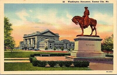 Washington Monument Kansas City Missouri MO Unposted Postcard