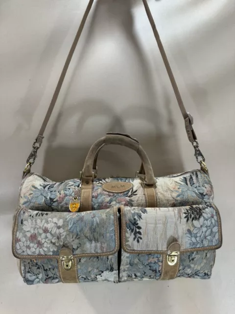 French company, Bags, French Luggage Company Speedy Zip Two Leather  Handles Paradise Pattern Canvas
