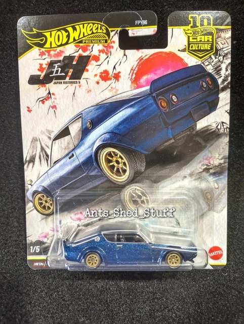 Set Hot Wheels Premium Japan Historics 5 Auto: Nissan Skyline, Datsun, Mazda, Toyota - 1:64