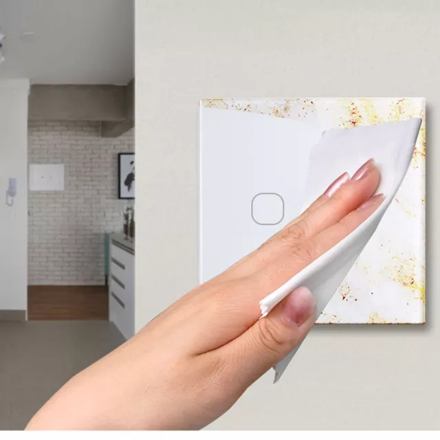1/2/3 Gang Tempered Glass Panel LED Light Switch 1 Way Touch Switch Wall Switch