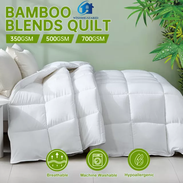 Bamboo Cotton Quilt Summer Winter Duvet Doona Single Double Queen King Comforter